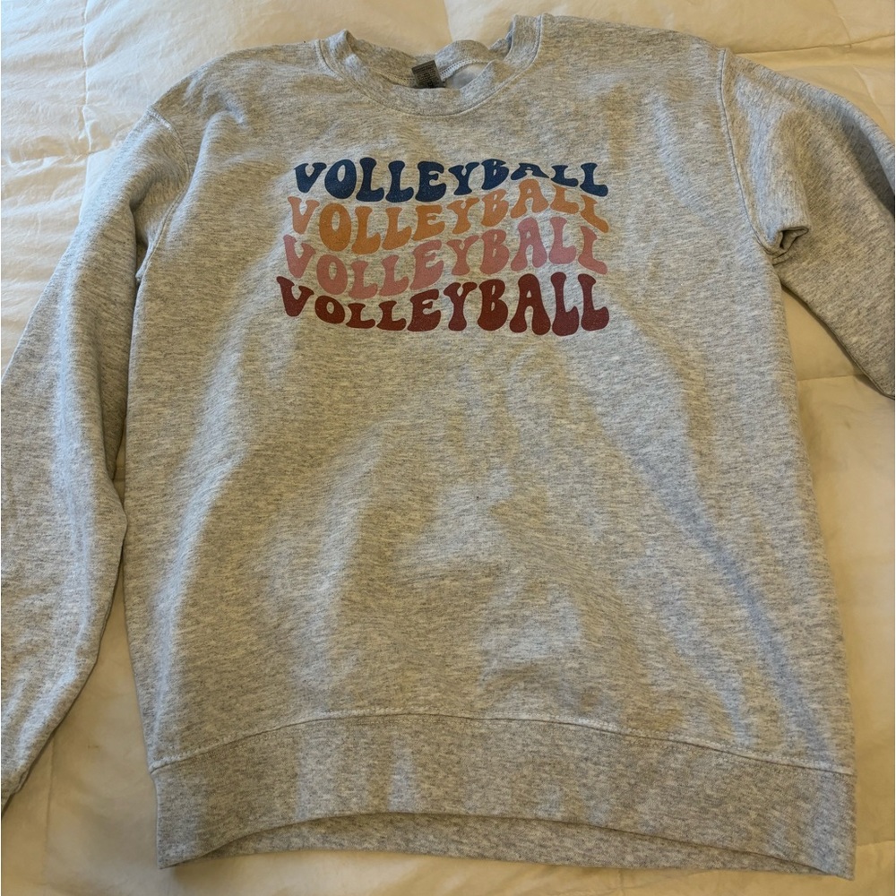 volleyball grey crewneck
